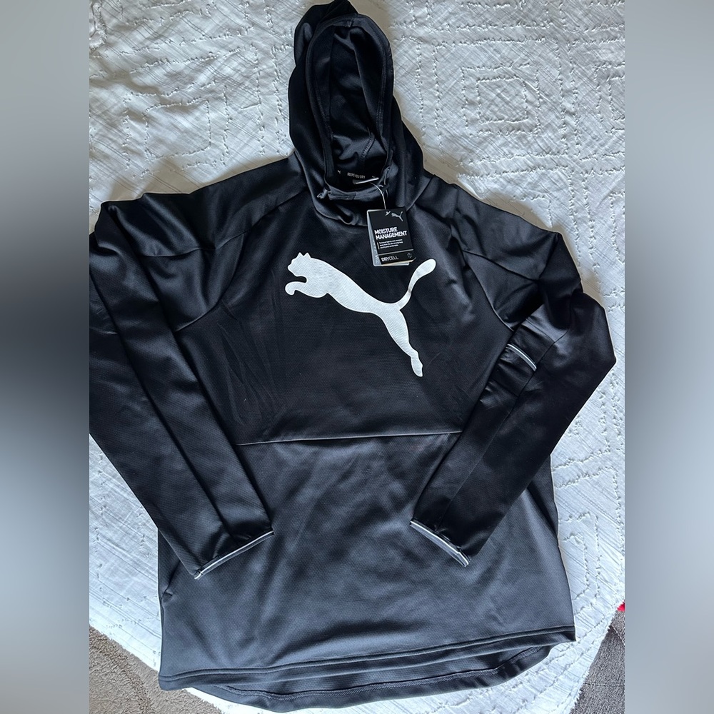 PUMA Tec Sports Cat Hoodie Sweatshirt / Size L